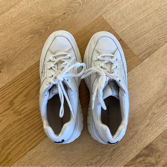 Naked Wolfe - Sporty Leather Platform Shoes in White - Picture 6 of 10